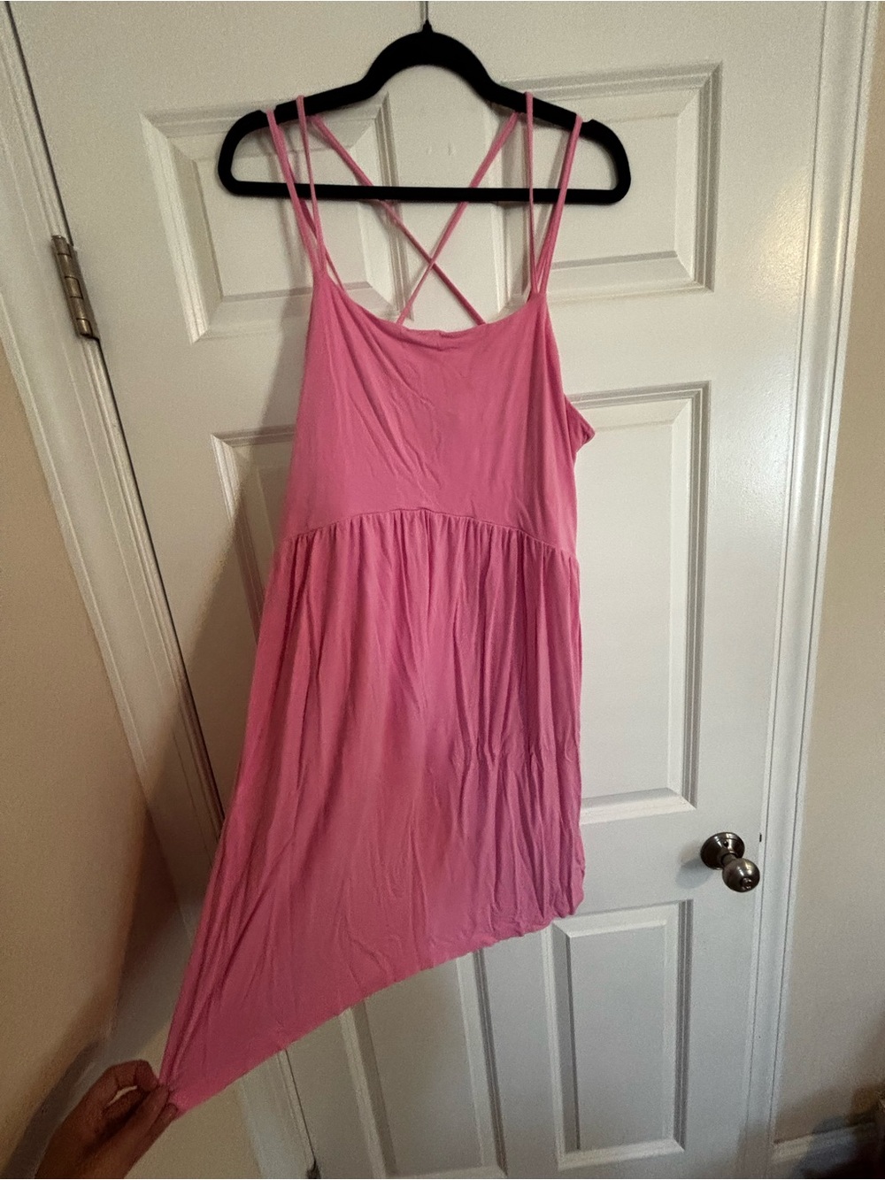 Old Navy Pink Strappy Asymmetrical Chemise